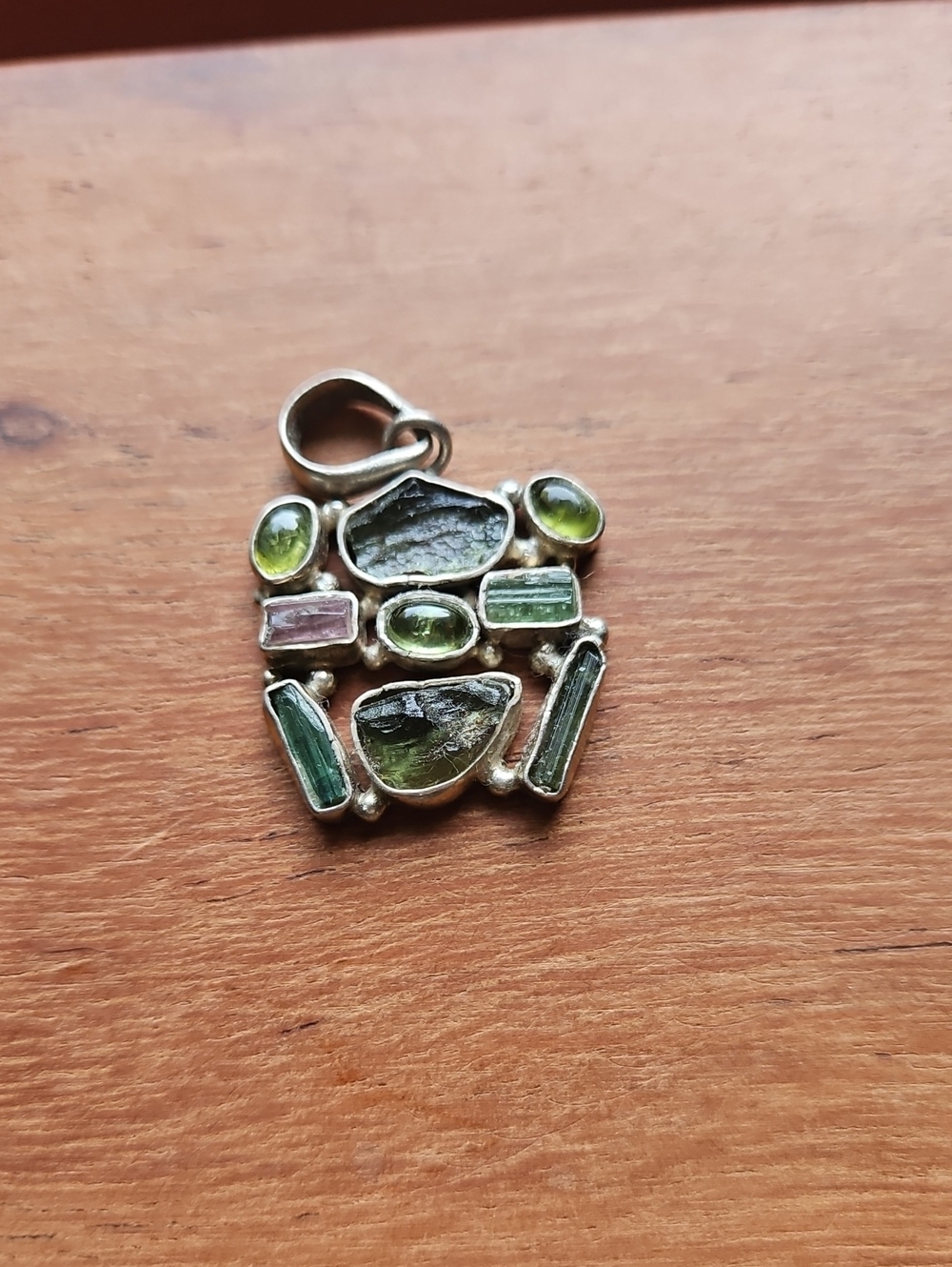 Moldavite Multi-Stone Pendant